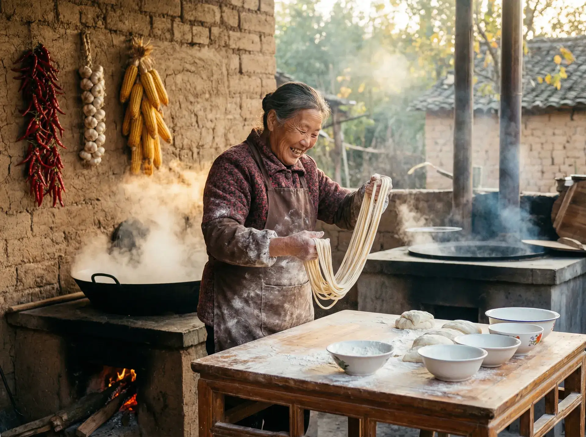 农家大嫂手擀面 - 年轻的护士3 乡村美食
